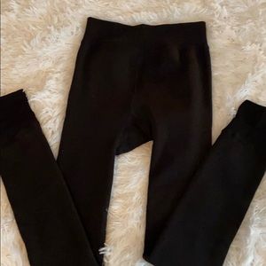 NWOT NEVER WORN fleece lined leggings black